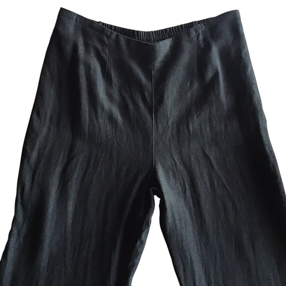 NWOT Kokomarina Black Linen Wide Leg Pants - Picture 3 of 14